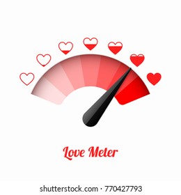 Love meter, Valentine's Day card design element