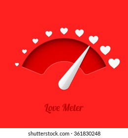 Love meter, vector illustration