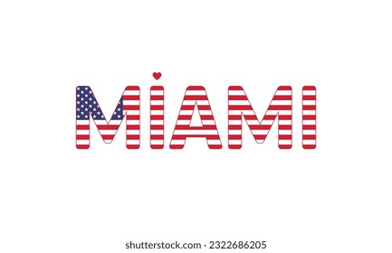 Amo Miami, Love Miami, Miami, Miami Vector, Ciudad de los Estados Unidos, Ciudad de los Estados Unidos de América, Bandera de los Estados Unidos, Amo los Estados Unidos, Amor, Vector