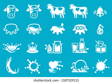 Love milk product icon. Quality Dairy industry form farm. 