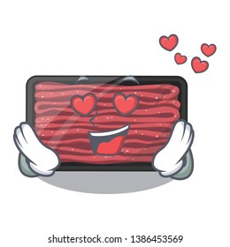 In love minced meat in the cartoon fridge