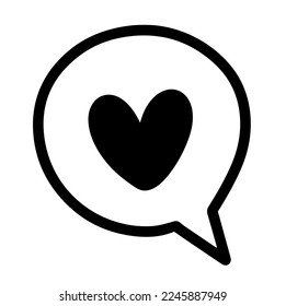 Love in mind buuble hand drawn icon design. 