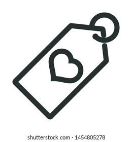 with love - minimal line web icon. simple vector illustration. concept for infographic, website or app.