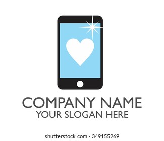 love mobile app logo icon vector