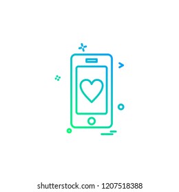 Love Mobile icon design vector