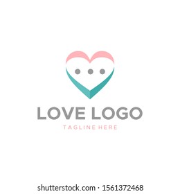 Love Modern And Sinple Logo Design Tamplate