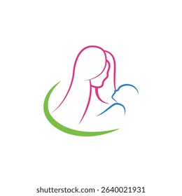 love mom and baby vector illustration