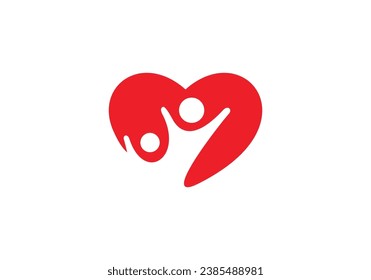 love mom happy health care logo design