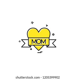 Love mom icon design vector