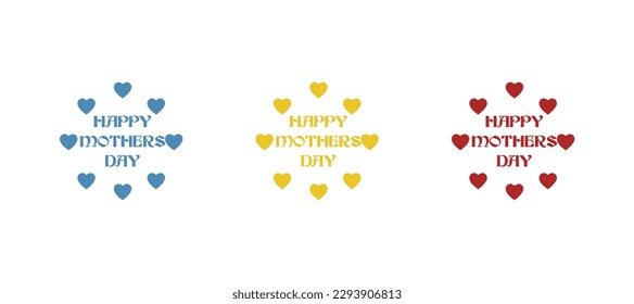 I love mom icon, Mother's Day, vector illustration