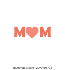 I love mom icon, vector illustration