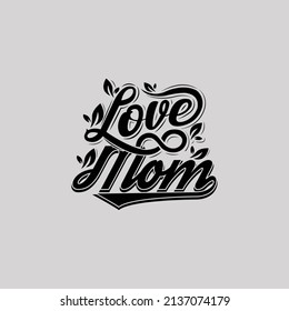 Love Mom message in sound speech bubble in pop art style for Happy Mother's Day celebration