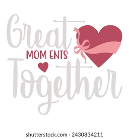 I Love Mom Silhouette Vector - Mother’s Day, Love, Heart - Logo, Mascot, Sticker, Clipart, T-shirt Design Asset