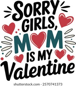 love MOM  valentine day vector typography, happy mother's day