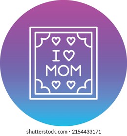 Amo el ícono vector de mamá. Se puede usar para imprimir, móviles y aplicaciones web.