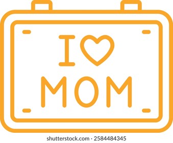 I Love Mom vector icon. Can be used for printing, mobile and web applications.