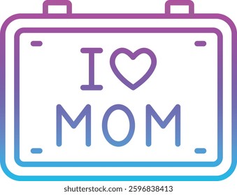 I Love Mom vector icon. Can be used for printing, mobile and web applications.