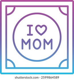 I Love Mom vector icon. Can be used for printing, mobile and web applications.
