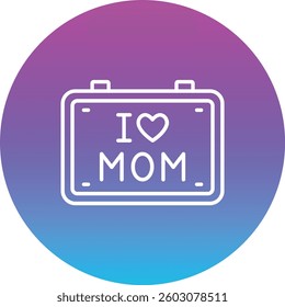 I Love Mom vector icon. Can be used for printing, mobile and web applications.
