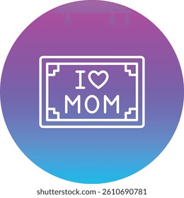 I Love Mom vector icon. Can be used for printing, mobile and web applications.