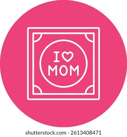 I Love Mom vector icon. Can be used for printing, mobile and web applications.