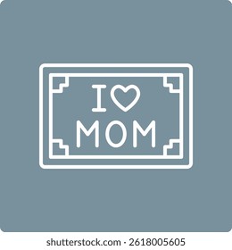 Eu amo o ícone do vetor Mom. Pode ser usado para impressão, aplicativos móveis e da Web.