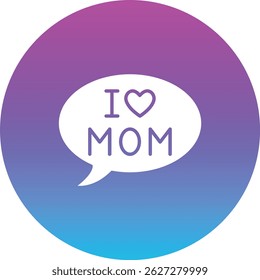 Me encanta el ícono del Vector de mamá. Se puede utilizar para aplicaciones de impresión, móviles y de Web.
