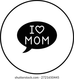 Me encanta el ícono del Vector de mamá. Se puede utilizar para aplicaciones de impresión, móviles y de Web.