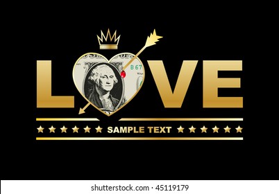 love and money concept