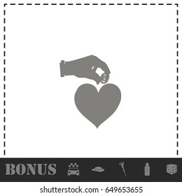 Love for money icon flat. Simple vector symbol and bonus icon