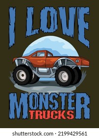 I Love Monster Truck poster