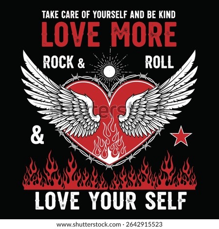 Love more rock n roll prints. Metal night Rock and roll t-shirt design. vintage retro graphics. Long live Rock and roll vintage graphic design.