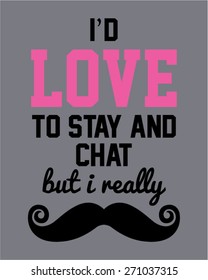 Love Moustache Graphic