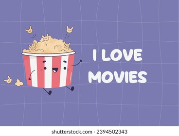 I love movies, movie night, cute popcorn,pizza, cozy movie watching at home