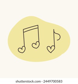 Love music dign. Perfect for Valentine's day, wedding designs.