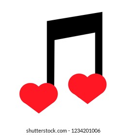 i love music, font type with signs, stickers and tags