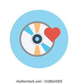 love music glyph flat vector icon