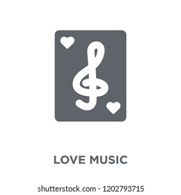 love Music icon. love Music design concept from Wedding and love collection. Simple element vector illustration on white background.