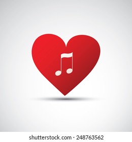 I Love Music - Icon Design Template