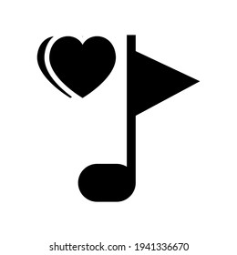 love music icon or logo isolated sign symbol vector illustration - high quality black style vector icons
