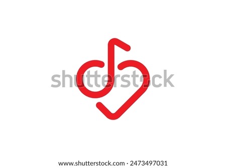 love music logo. abstract play music sound studio vector design