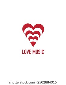 Love Music Logo with heart 