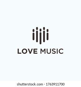 love music logo. love icon