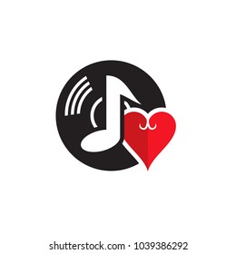 Love Music Logo icon Design