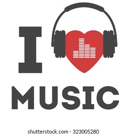 I love music logo logotype vector icon for invitations,