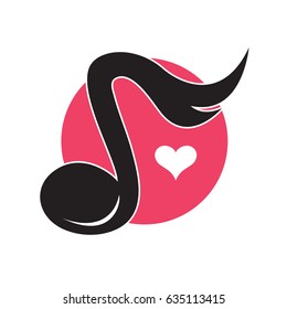 Love Music Logo , music note logo