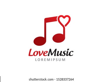 Love Music logo symbol or icon template