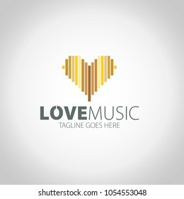 Love Music Logo Template