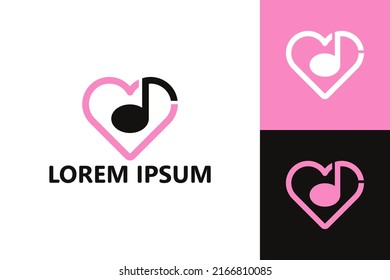 Love Music Logo Template Design Vector