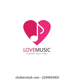 love music logo template vector